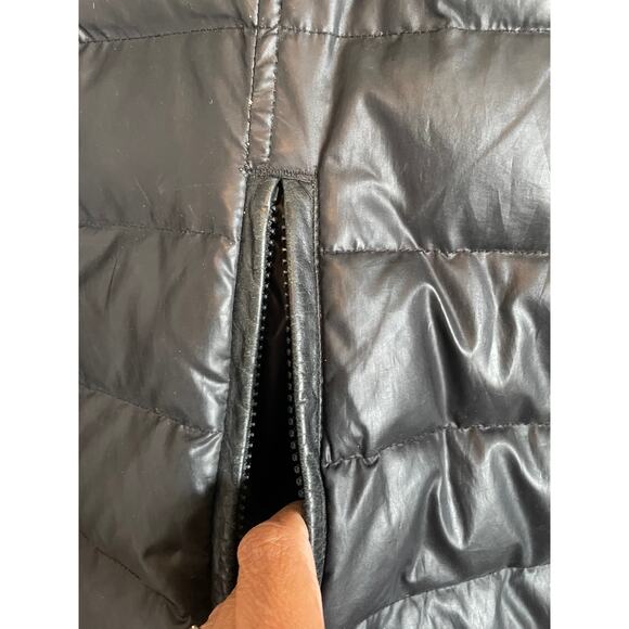 Rudsak Atelier Noir Caroline down puffer coat black hood zipper pockets logo L - Picture 5 of 14